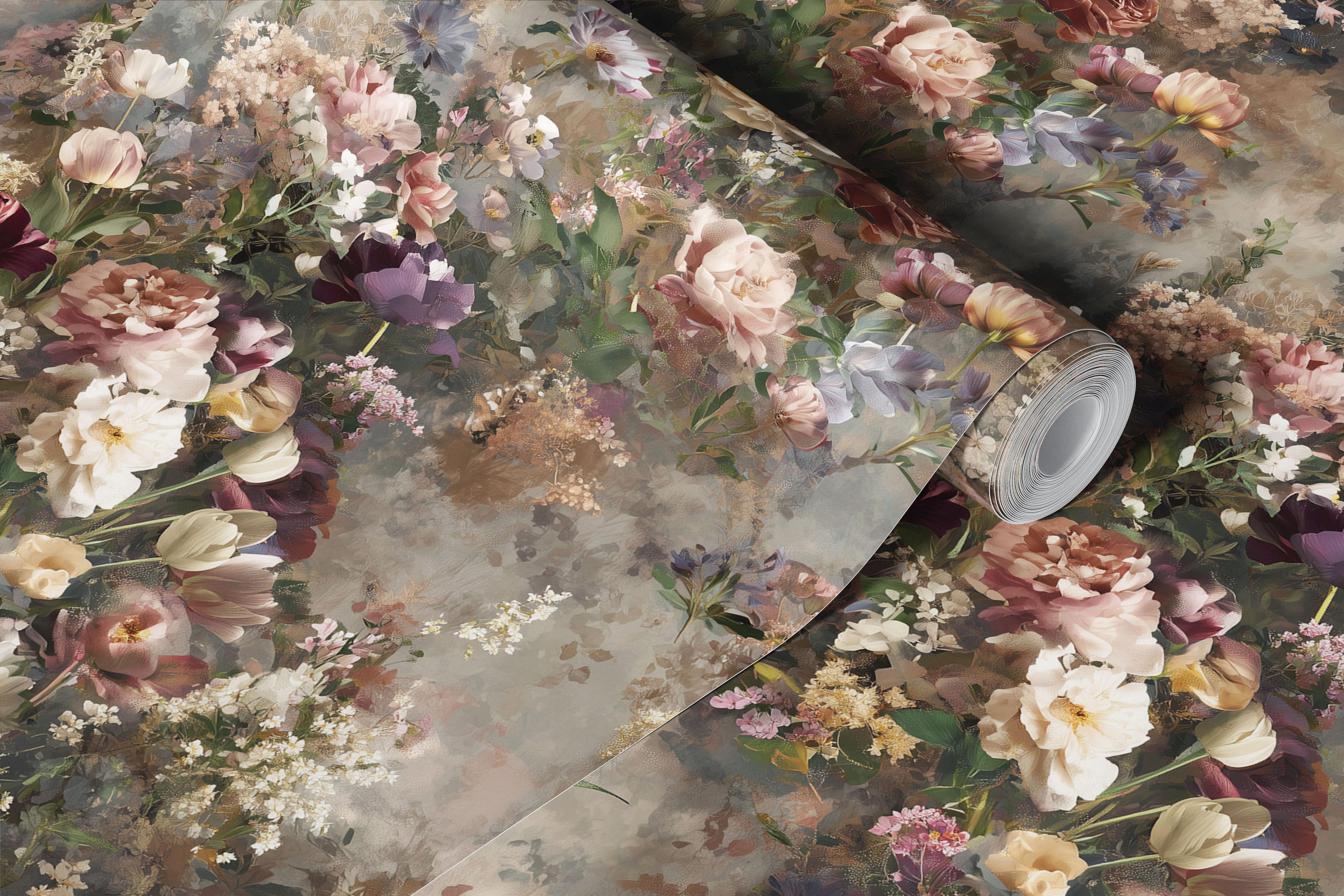 Blooming Garden Dreamscape floral wallpaper in a room