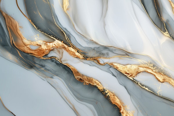 Luxe Gold Marbling