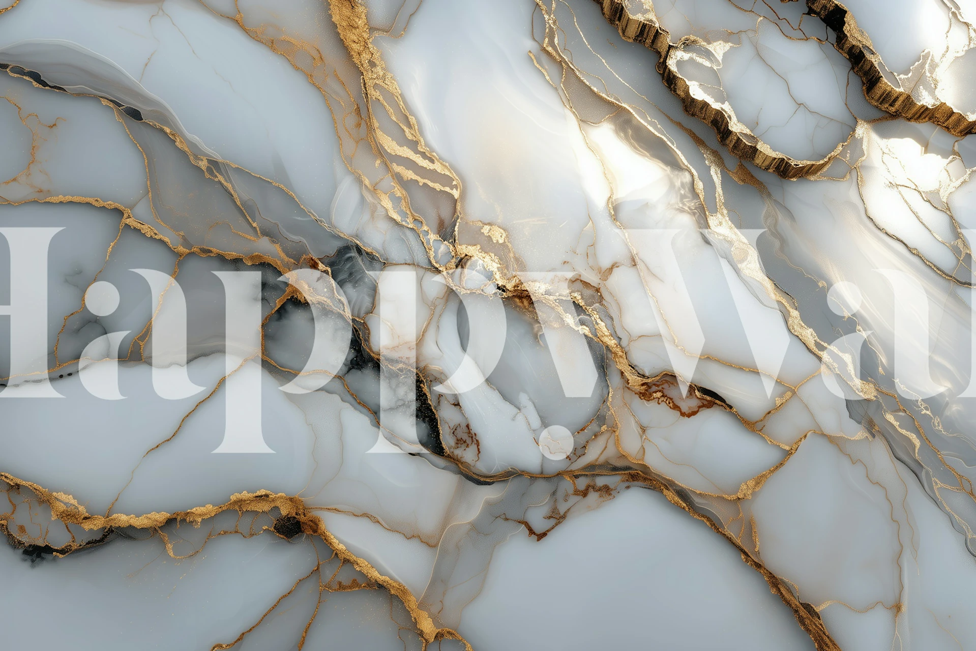 Golden Marble Dreamscape wallpaper in a room