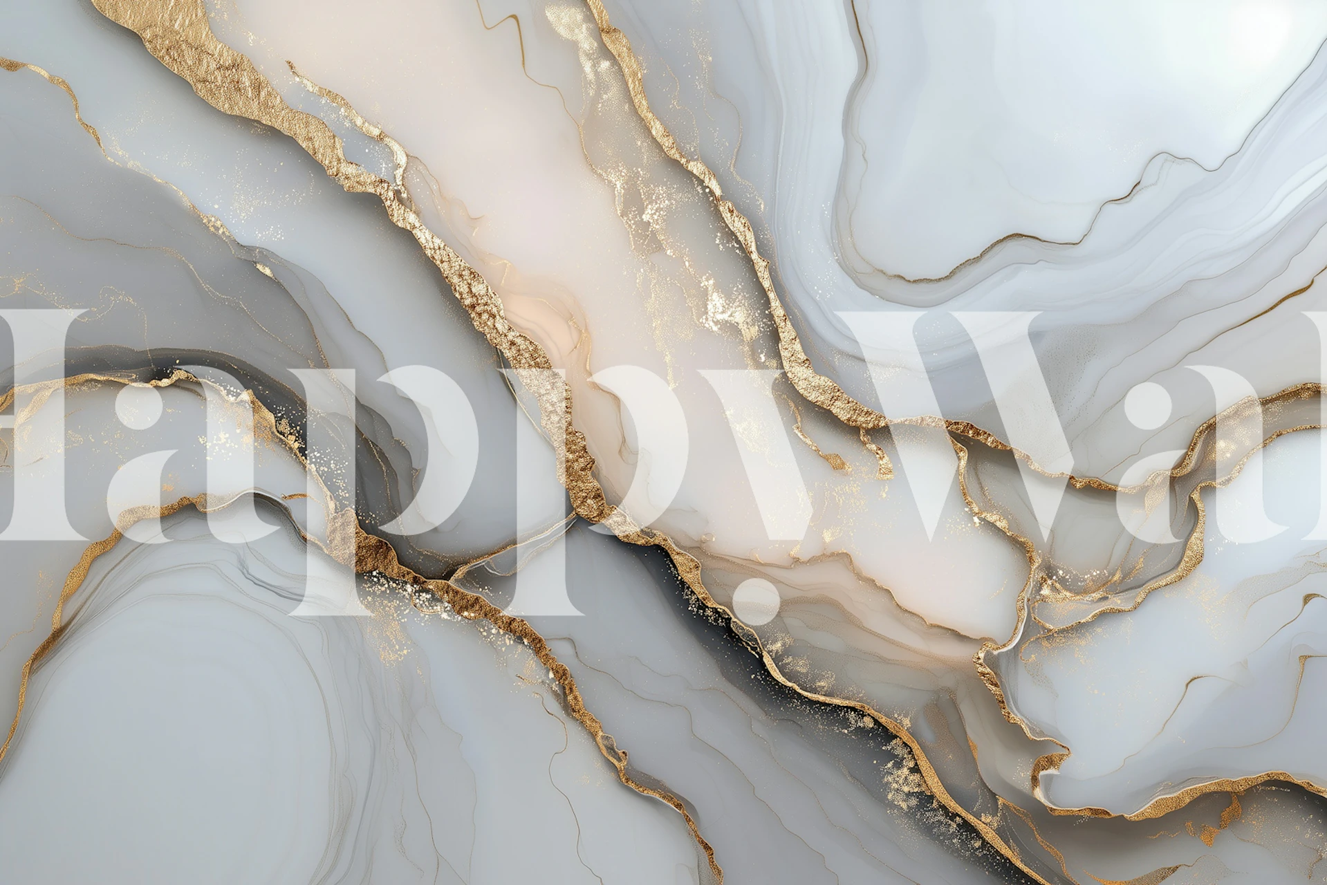 Gold and grey abstract marble wallpaper