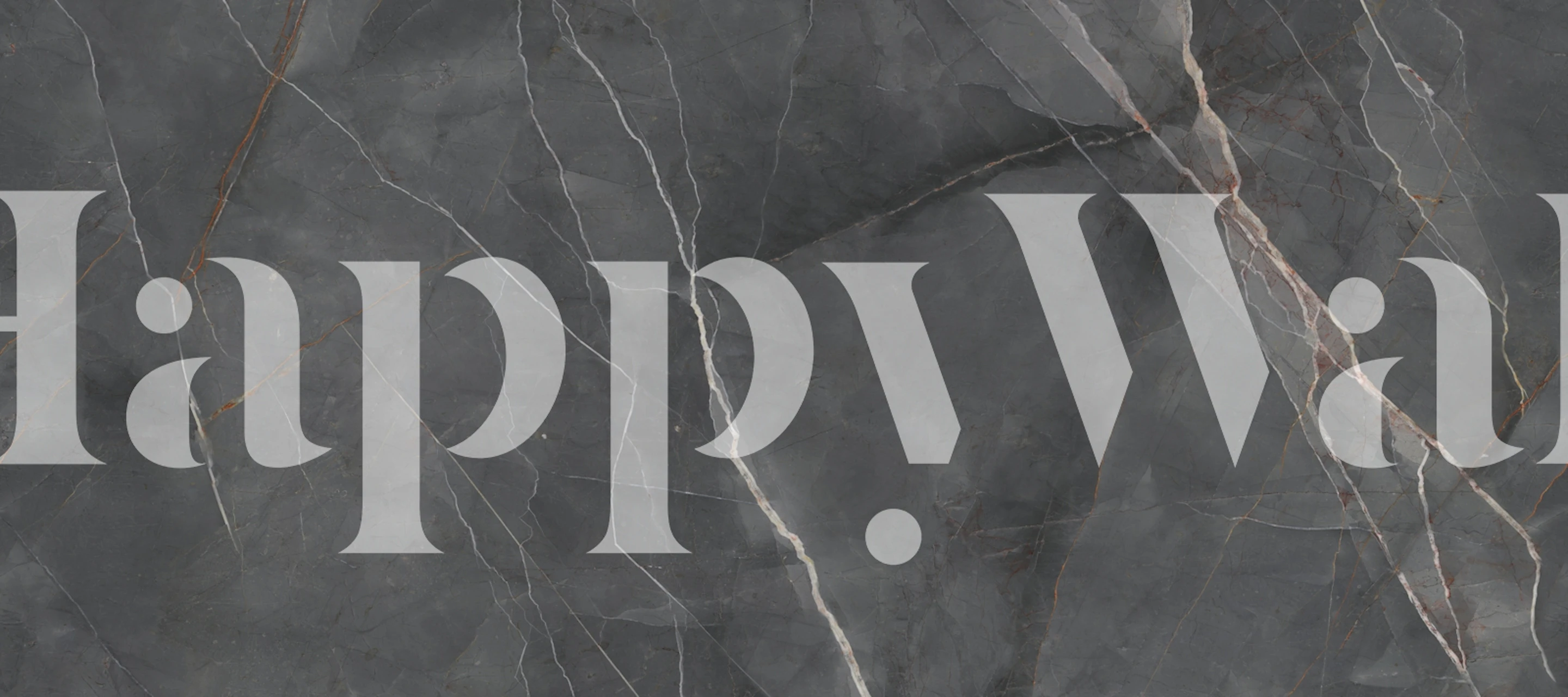 Graphite black marble patterned wallpaper with white veining