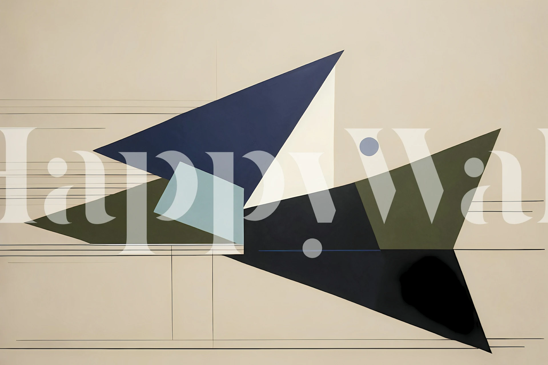 Dynamic Geometry wallpaper in an interior setting