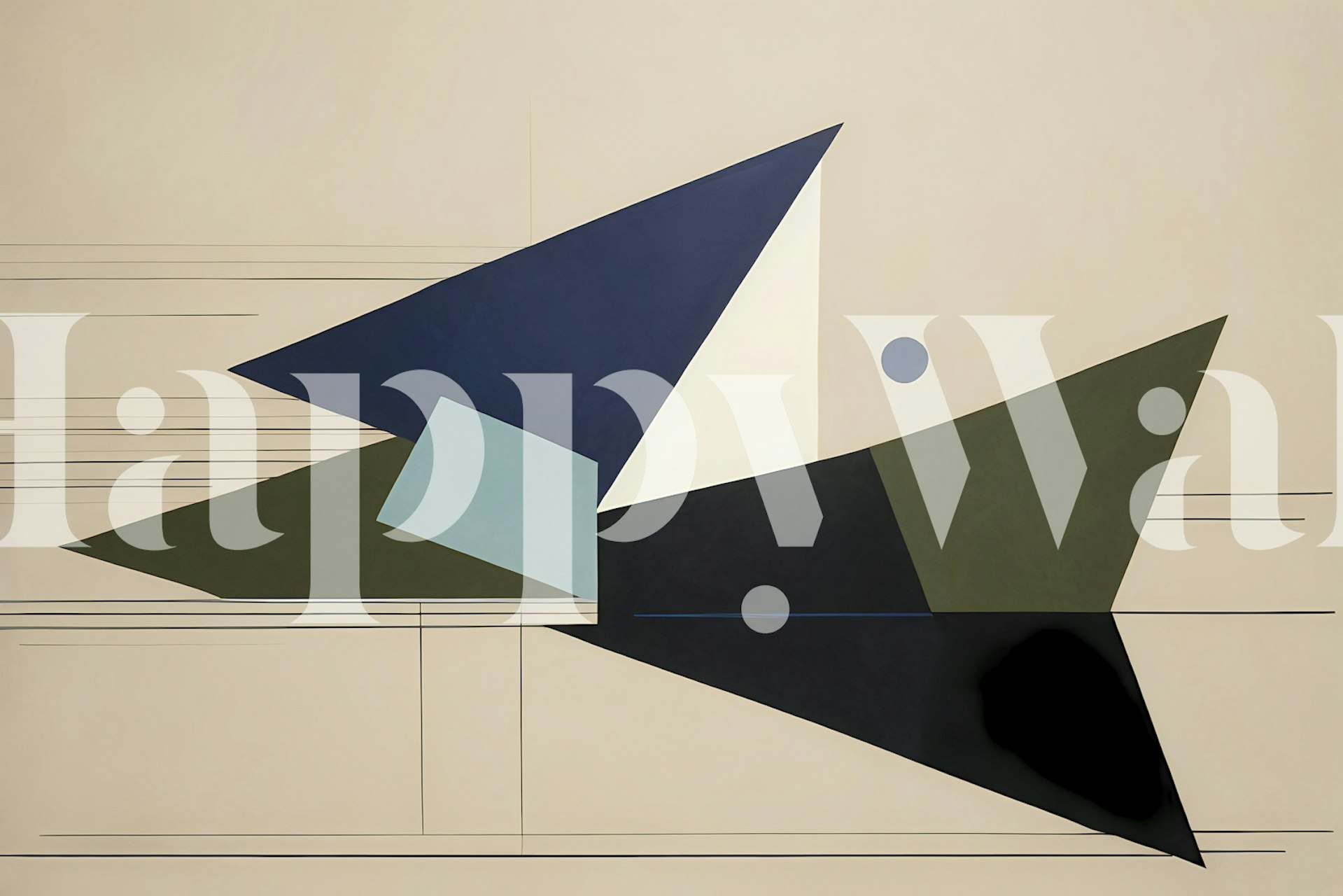 Ταπετσαρία Dynamic Geometry σε εσωτερικό περιβάλλον