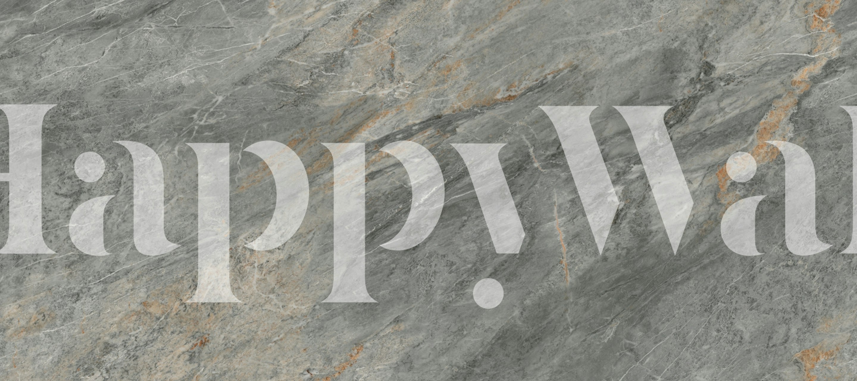 Gray stone patterned wallpaper with hints of orange and white