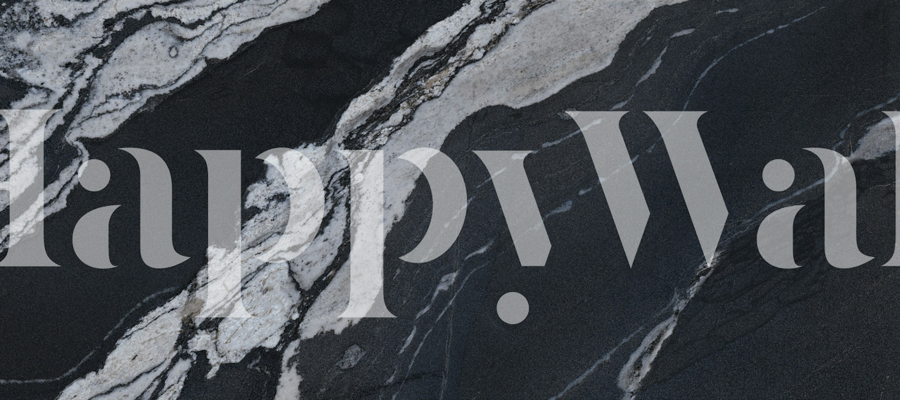 Dark Marble Veins behang in een moderne kamer