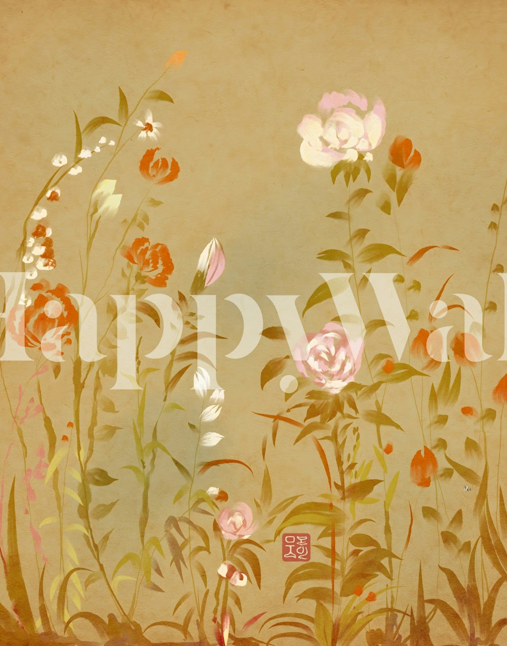 Charm of Spring Blossom papel pintado en una habitación