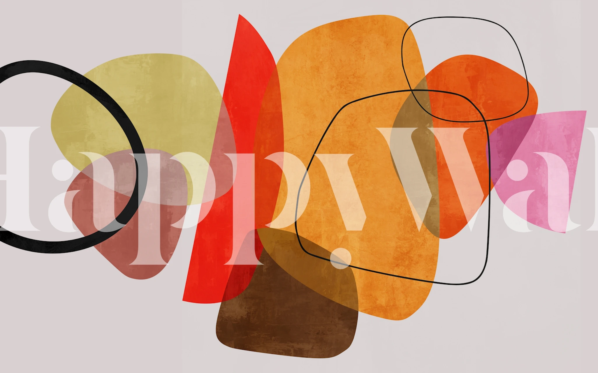 Colorful abstract wallpaper in una stanza moderna