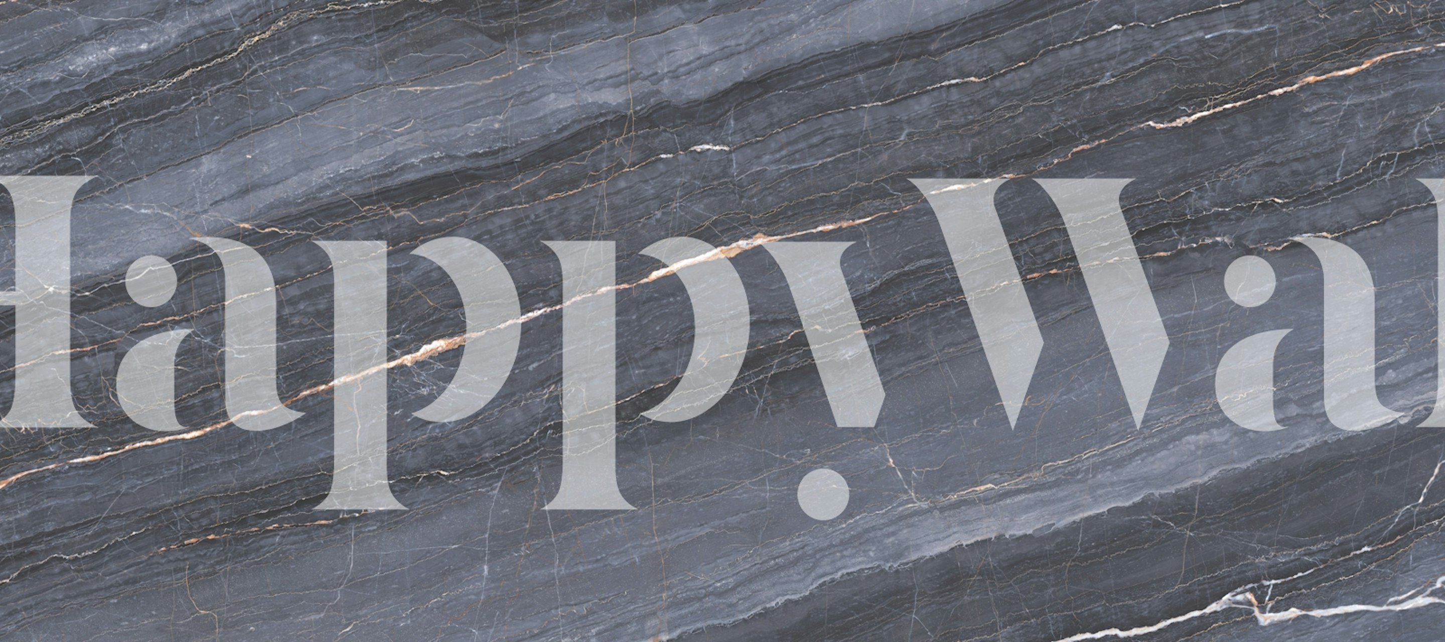 Gray and silver marble wallpaper with golden veins