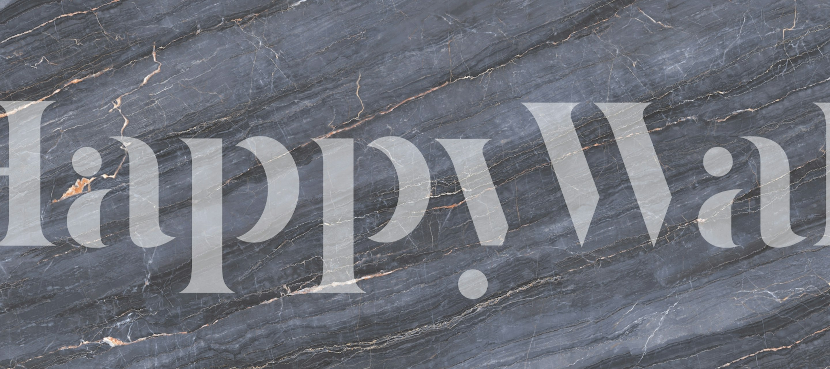 Blue natural stone wallpaper in a room