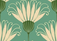 Soft Jade Green Retro Floral Small Flowers ταπετσαρία