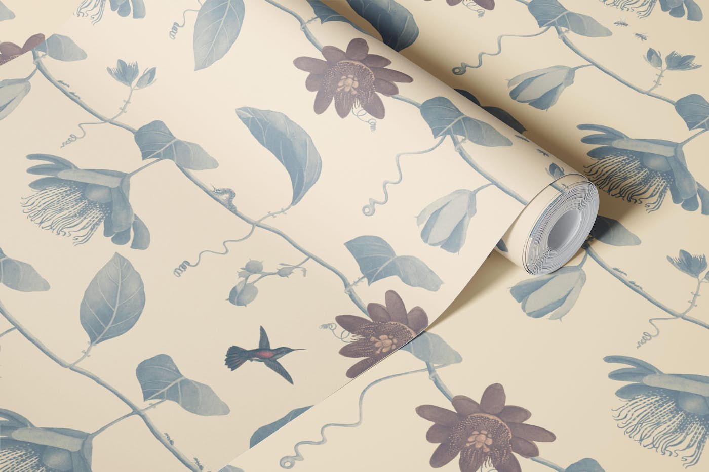 Passion Flower - Vanilla wallpaper roll