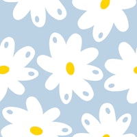 Happy Daisies - Air Blue - Big wallpaper