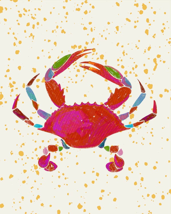 Crab By The Golden Tide