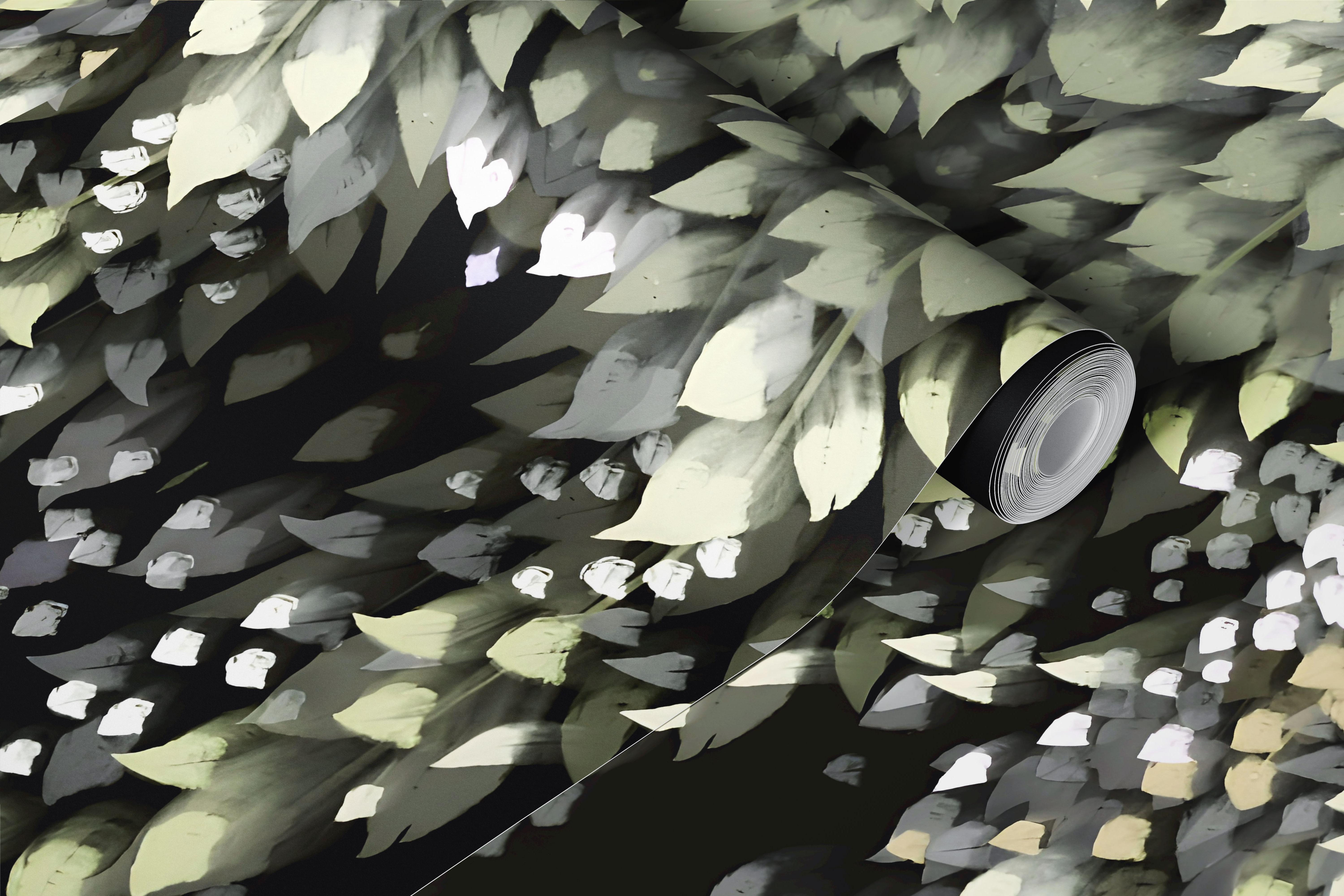 Tapeta Tranquil Leafy Canopy w pokoju