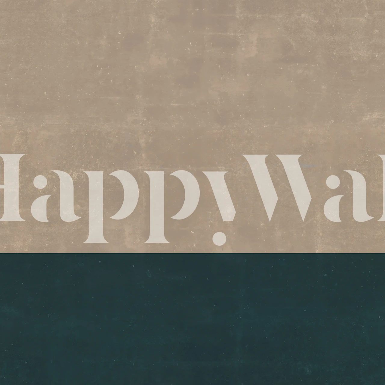 Minimalist two-tone design in beige and teal wallpaper