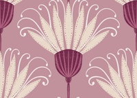 Plum Purple Retro Floral Small Flowers ταπετσαρία