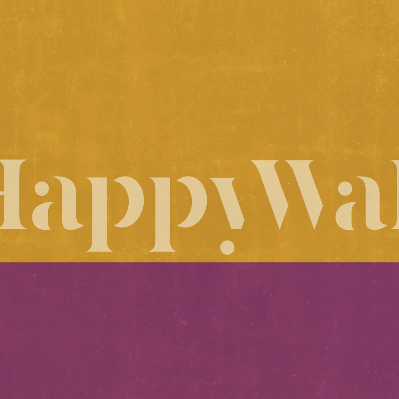 Golden and plum wallpaper in a room