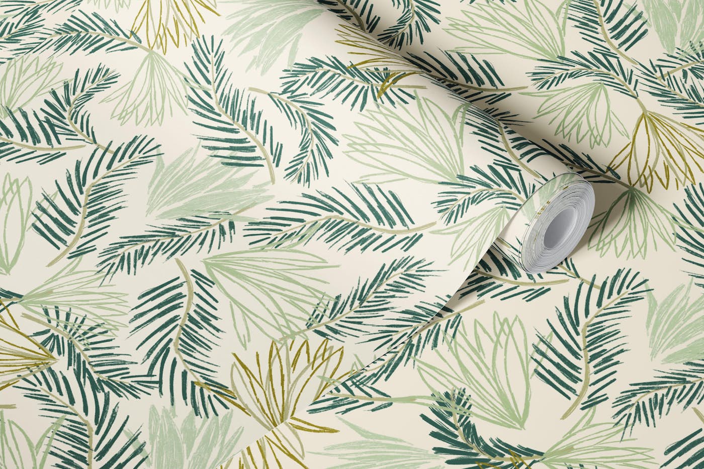 Fern Forest Escape wallpaper roll