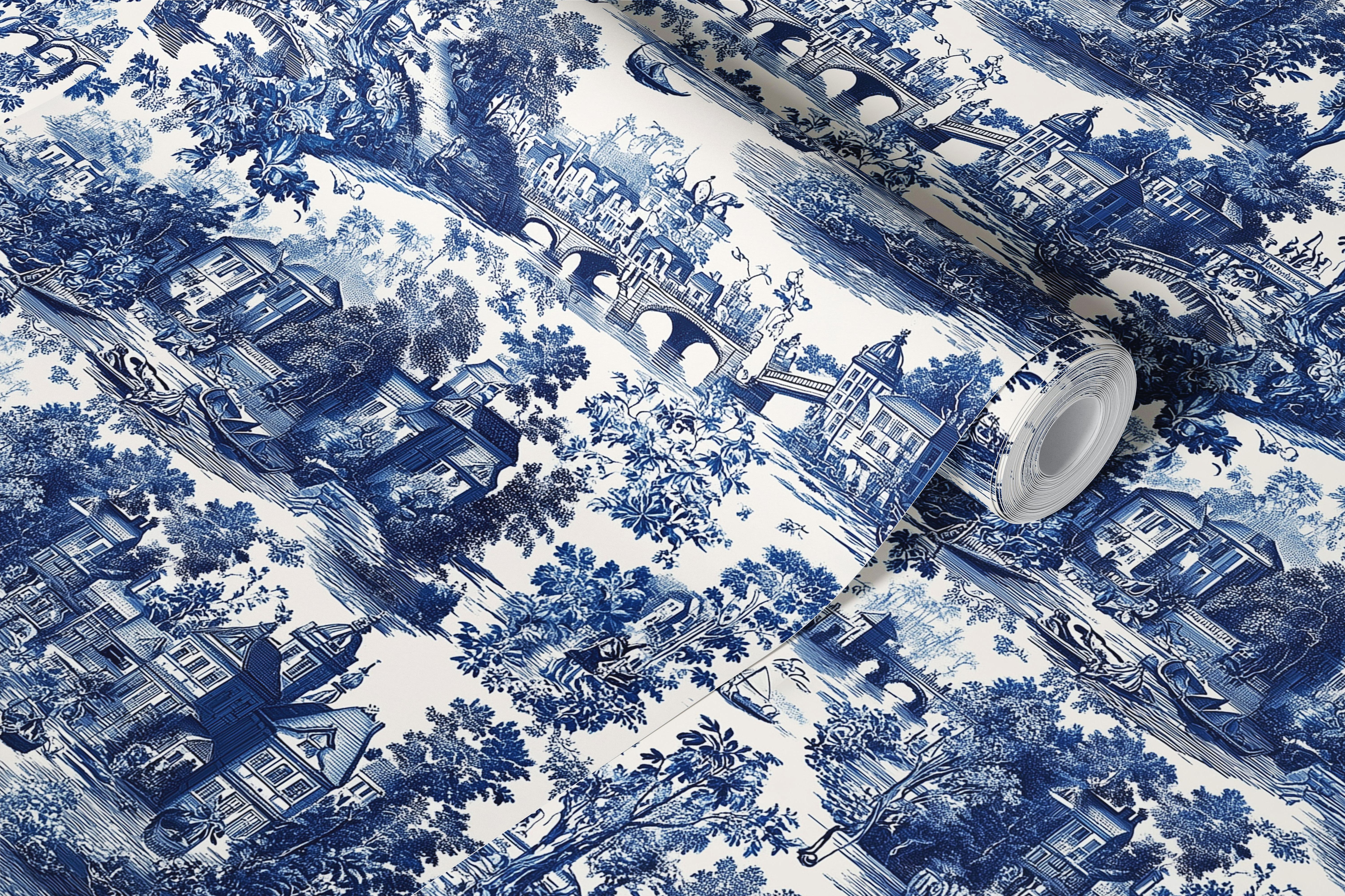 Tapeta Classic Village Scene w pokoju