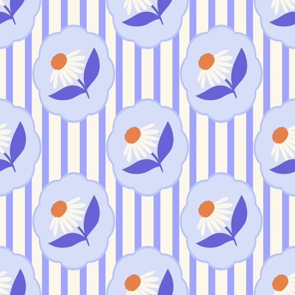 Soft Romantic Daisies Pattern