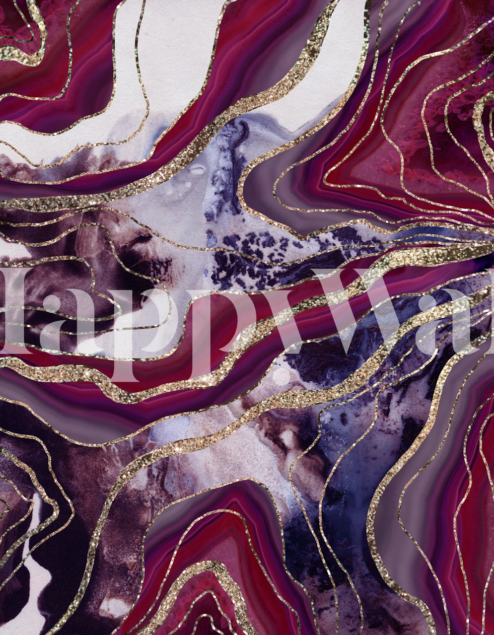 papel pintado Liquid Marble Agate Glitter 10 en una habitación