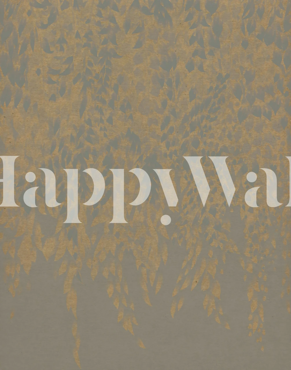 Graceful leafy vine patterns in soft greens and purples wallpaper
