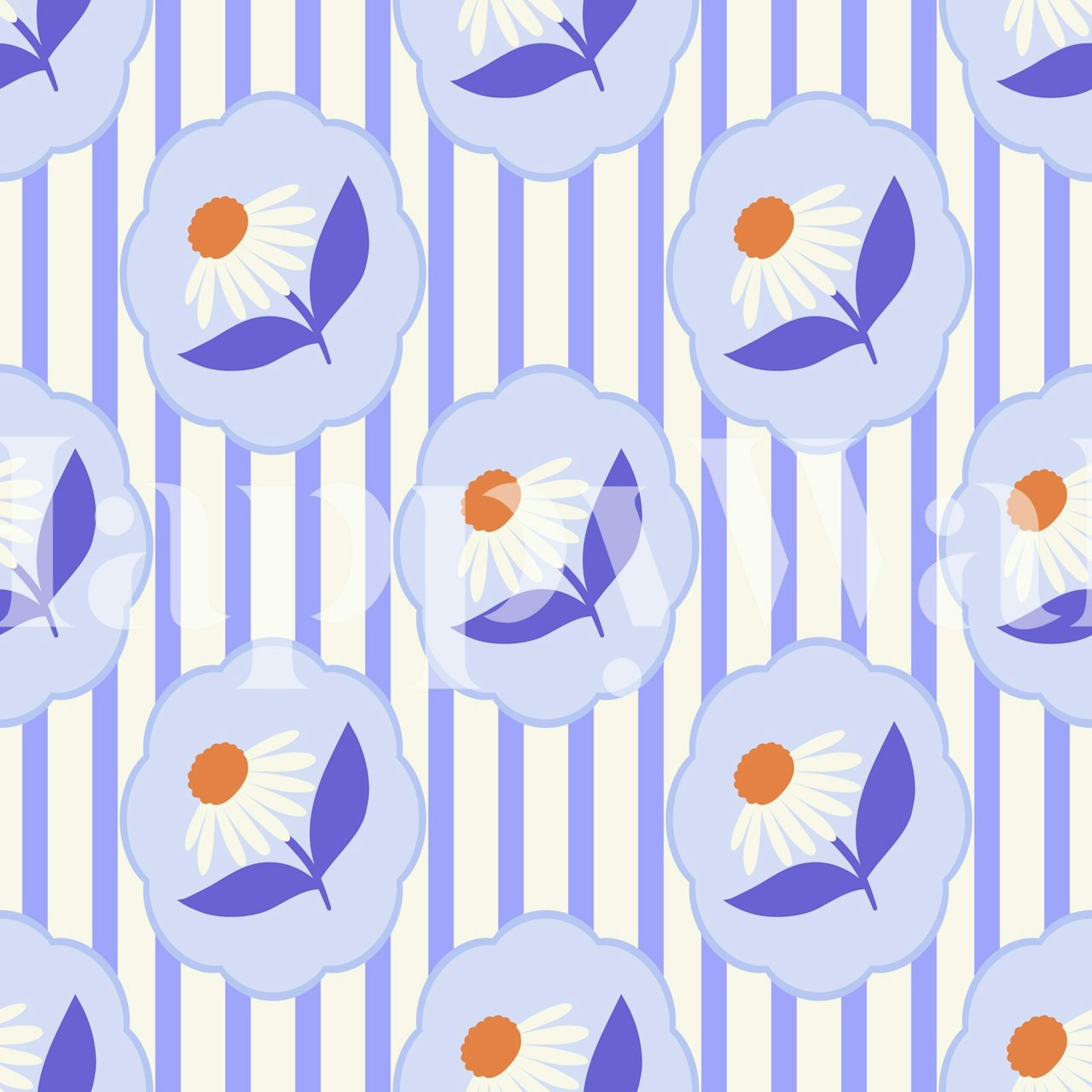 Soft Romantic Daisies tapet i et rom