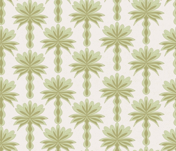 Palm Trees in Neutral Soft Green