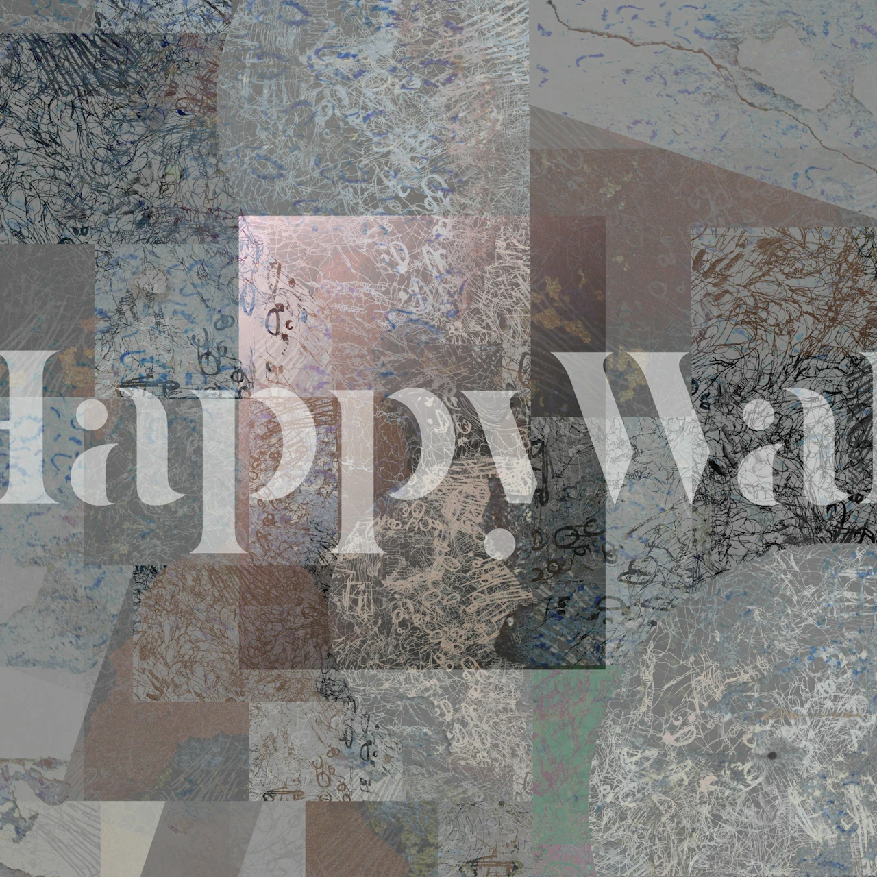 Abstract patterns in gray tones with textured designs wallpaper