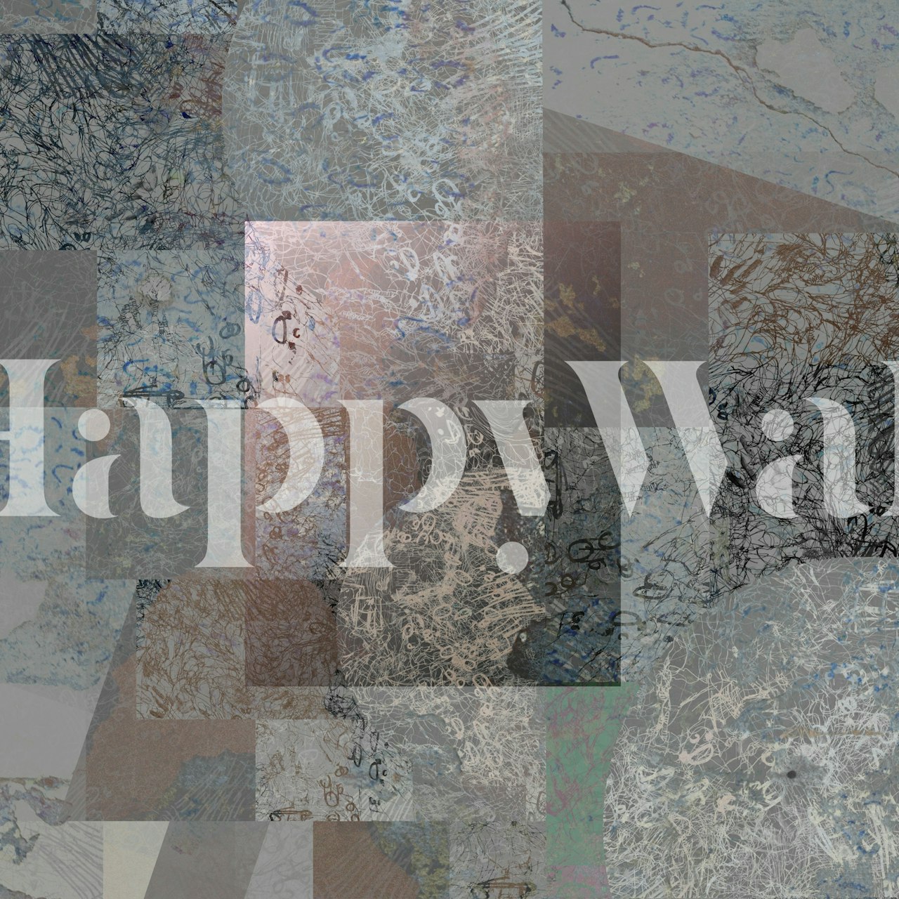 Abstract patterns in gray tones with textured designs wallpaper