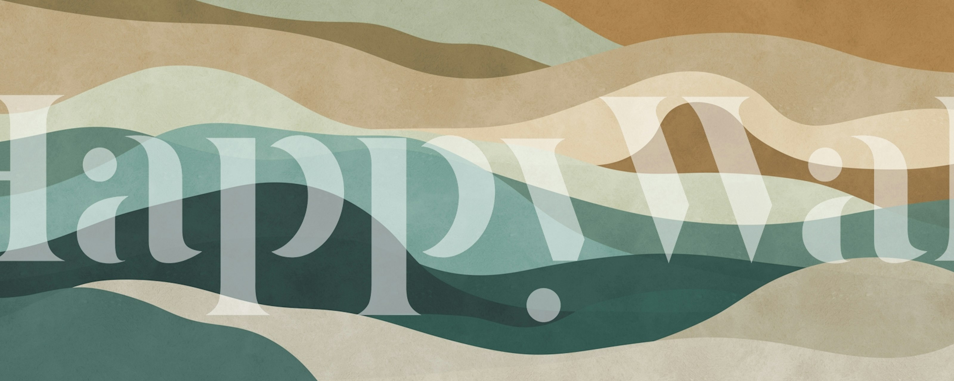 Earthy Wave Layers tapet i ett rumsmiljö