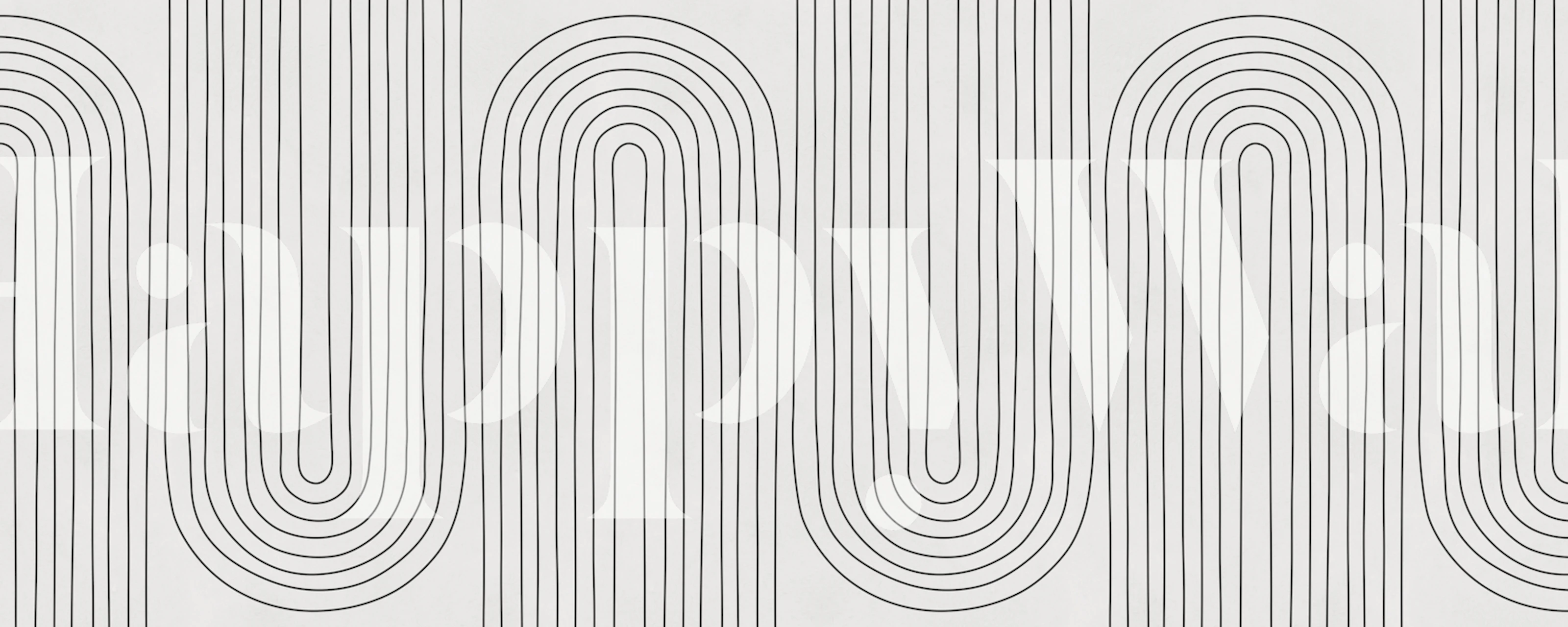 Modern Arch Stripes wallpaper in a room