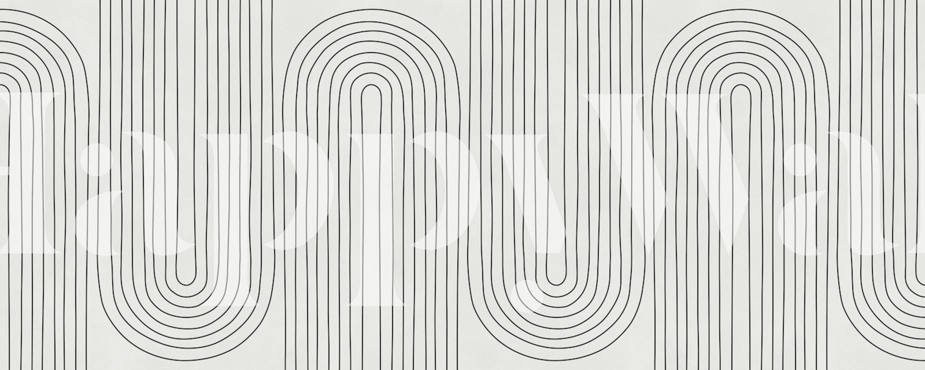 Modern Arch Stripes tapet i ett rum