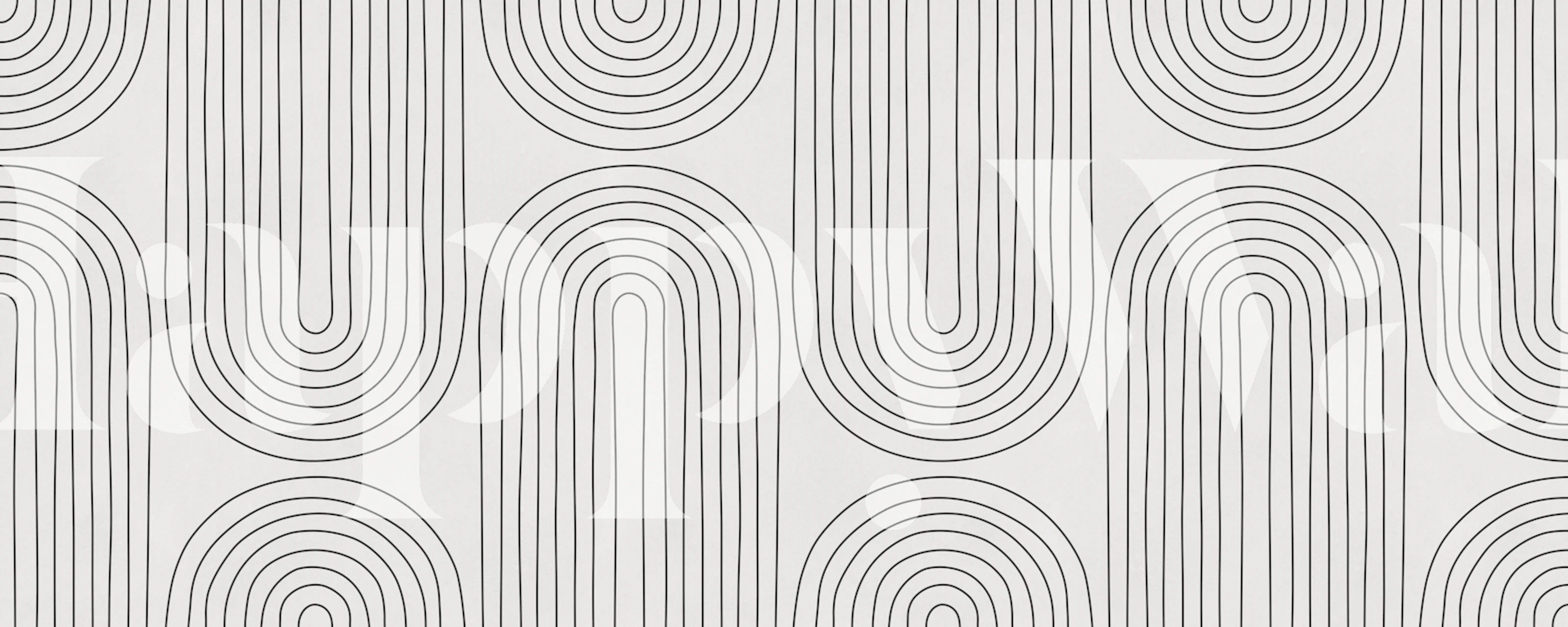 Papel tapiz Minimalist Arch Design en una habitación moderna