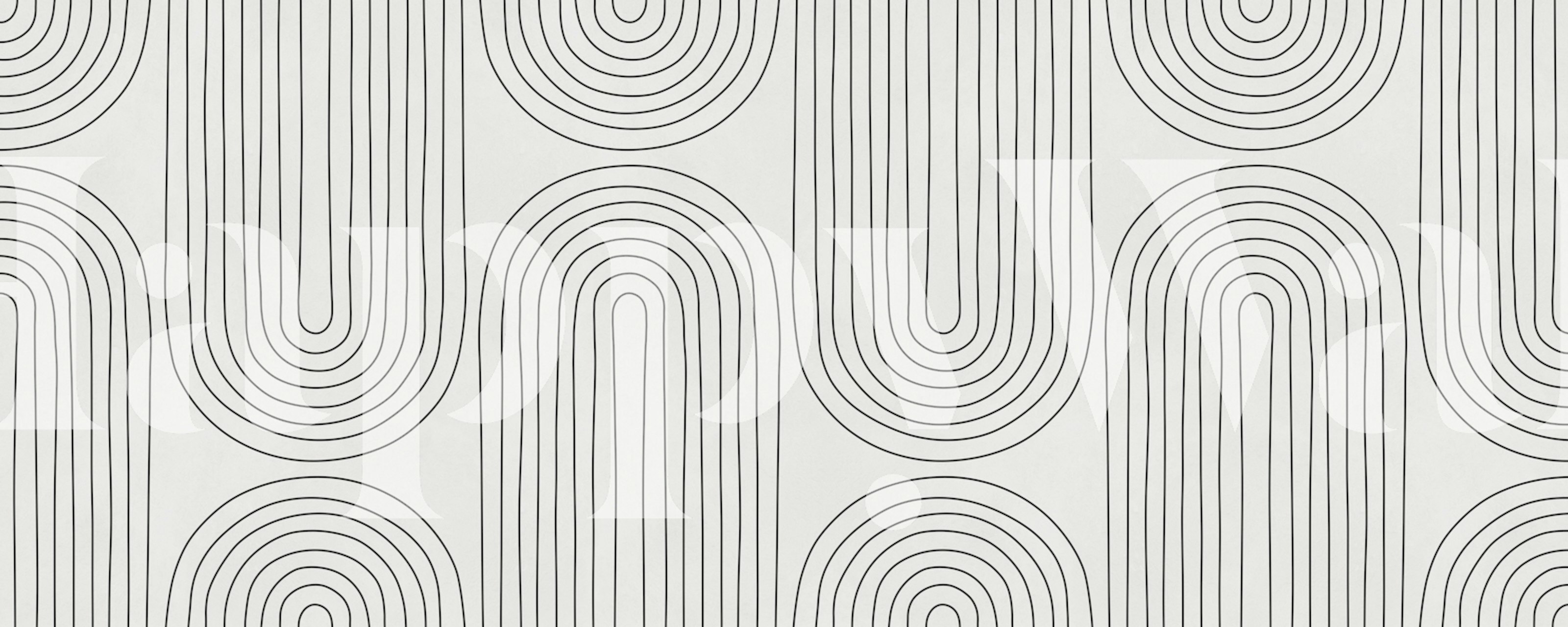 Minimalist Arch Design-tapet i ett modernt rum