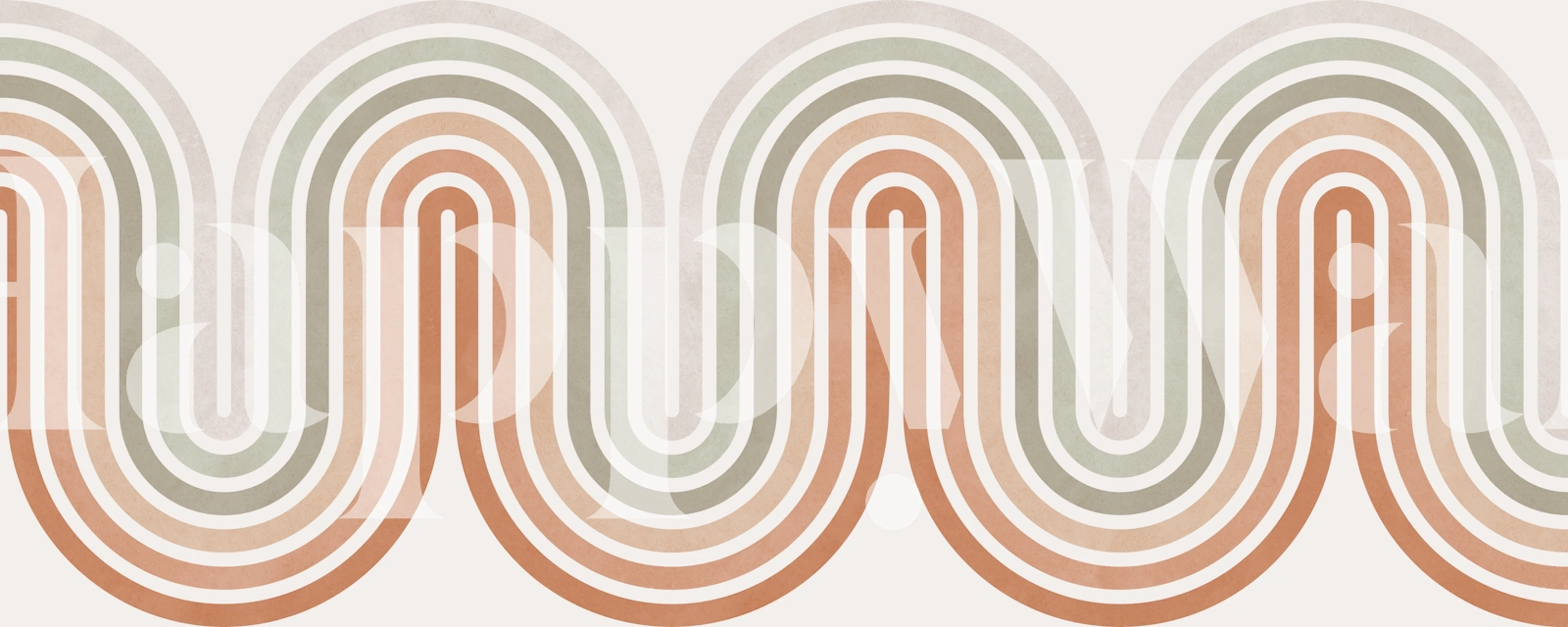 Retro Wave Harmony wallpaper in a room