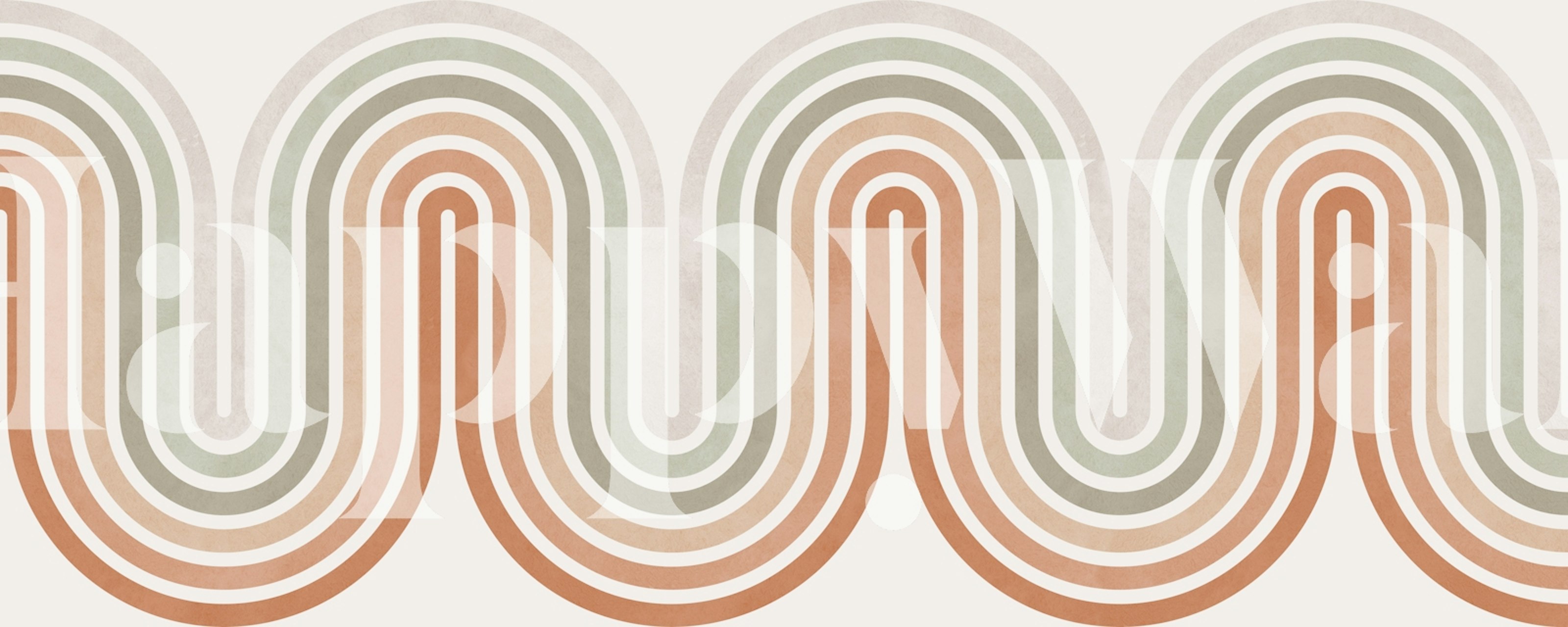 Retro Wave Harmony wallpaper in a room