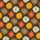 Retro Daisy Bloom Fiesta Yellow Brown