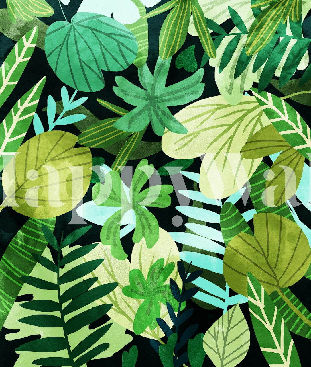 Rainforest behangontwerp in een kamer