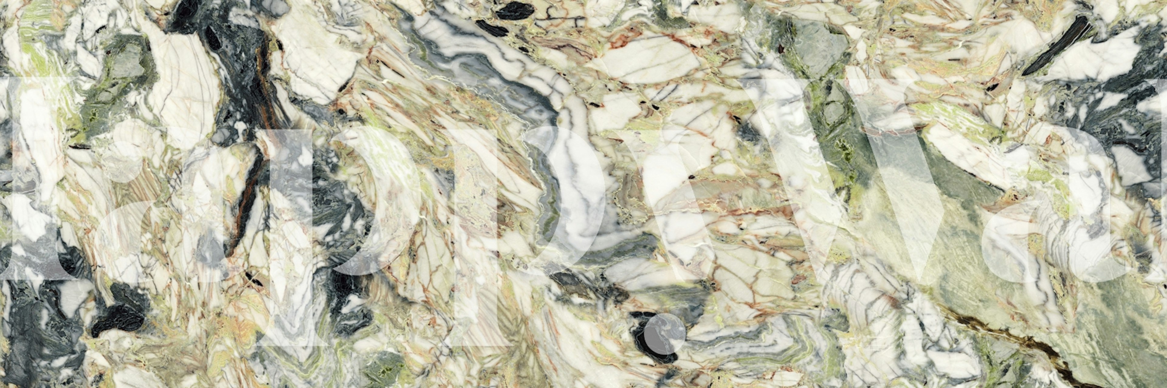 Green marble pattern with white and gray veining wallpaper