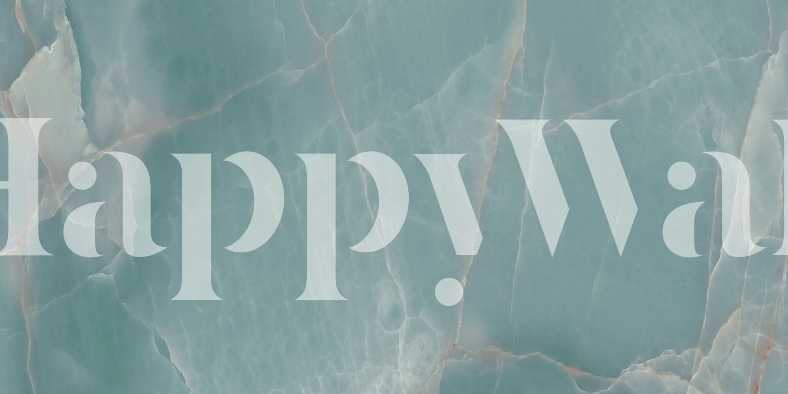 Serene Blue Marble Waves Tapete in einem Raum