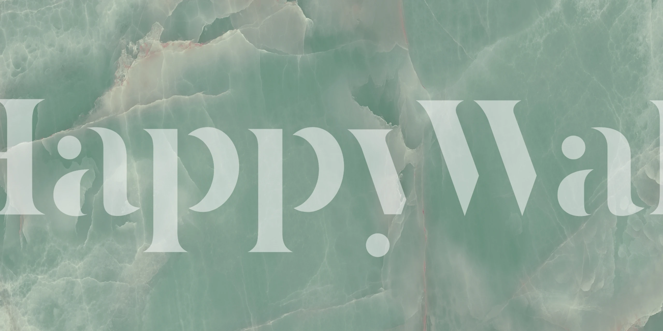 Grøn sten wallpaper vist i et rum