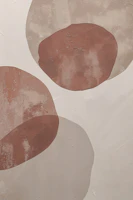 Japandi Organic Shapes Rustic Beige Abstract tapete