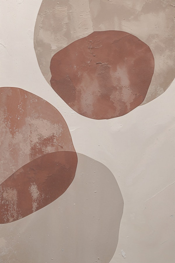 Japandi Organic Shapes Rustic Beige Abstract