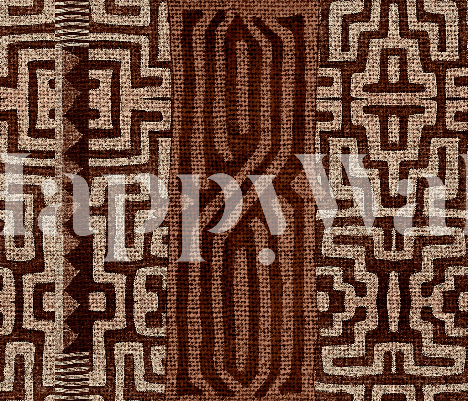 Bakuba Brown wallpaper design in a room