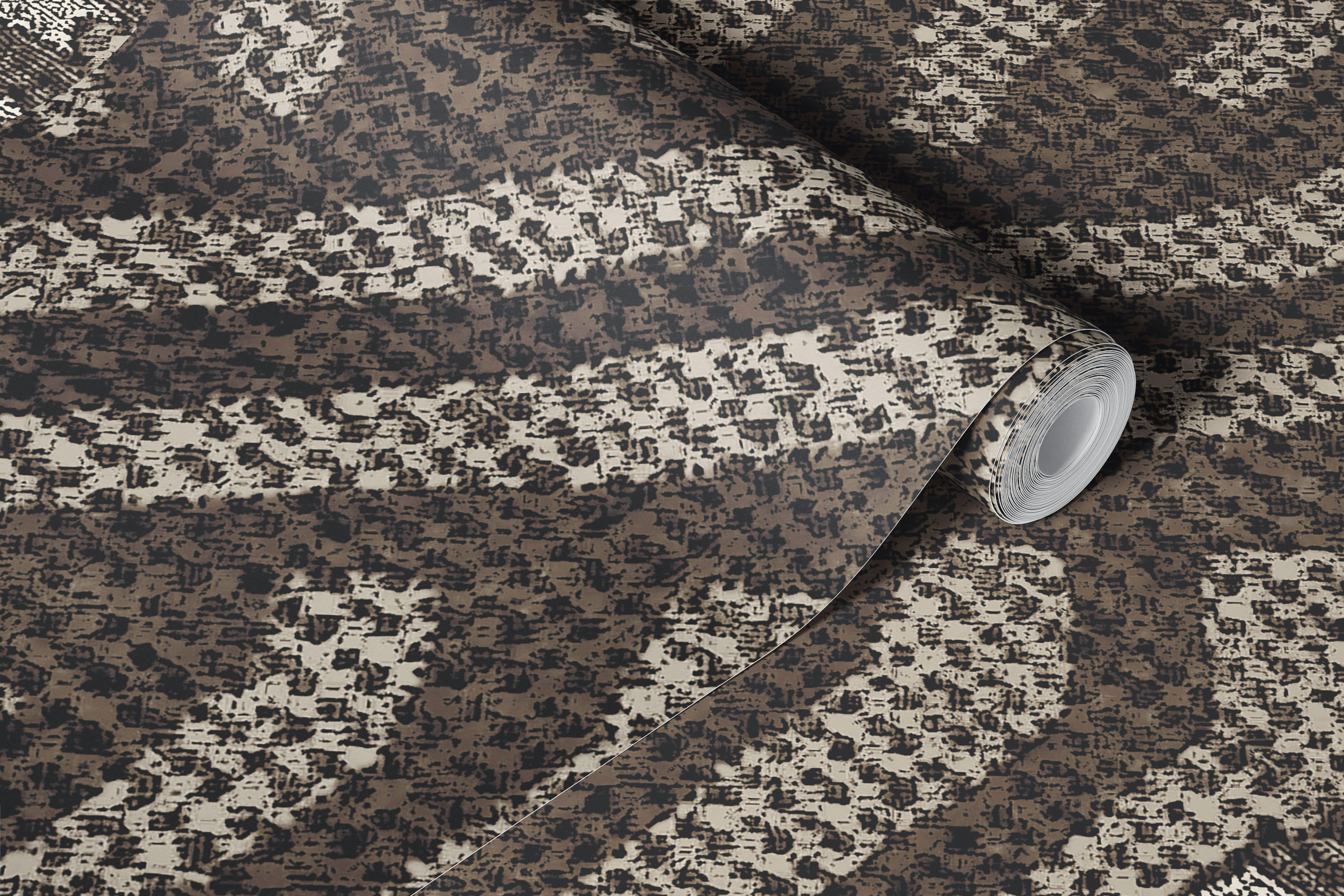 Bakuba Beige mønstret wallpaper i et rum