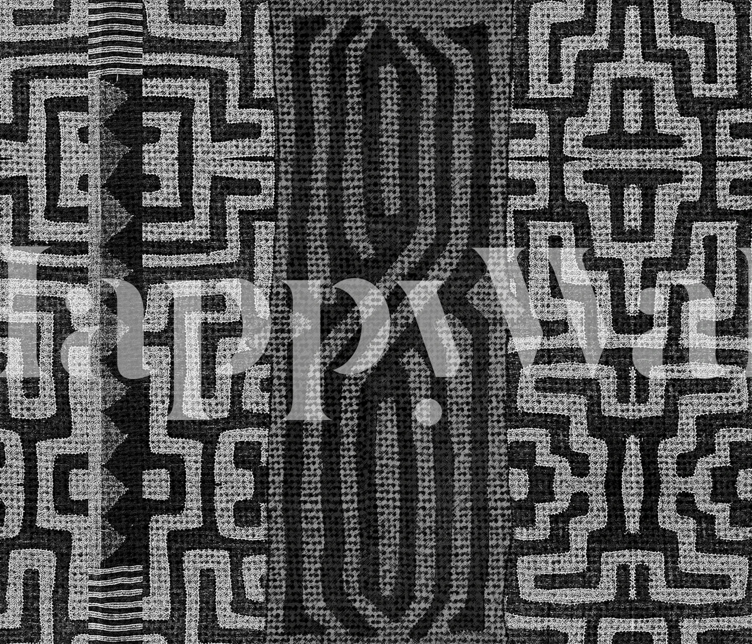 Bakuba BW wallpaper in a modern room