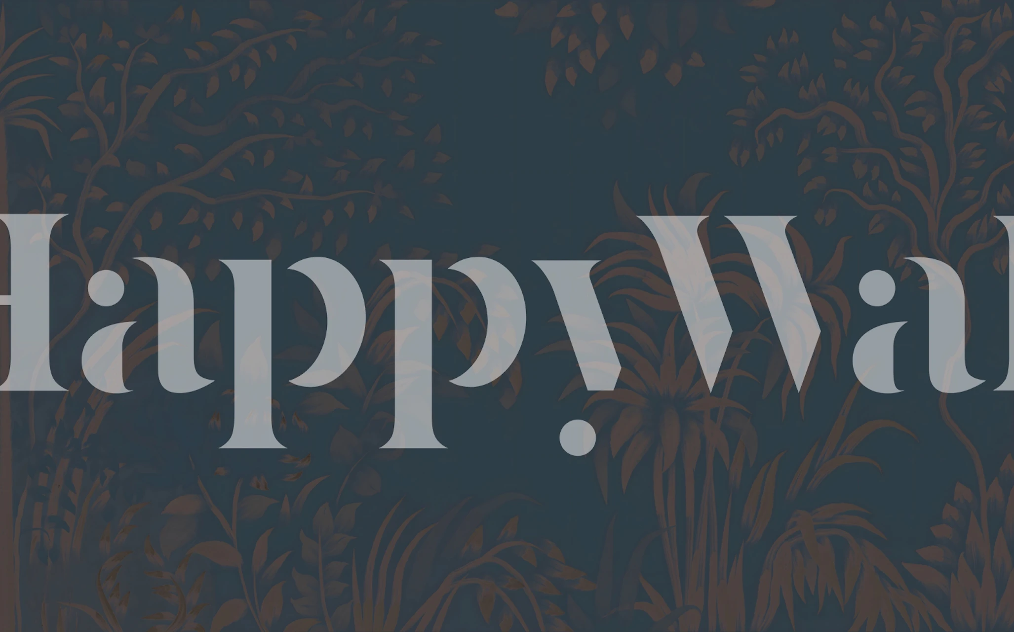 Dark Botanical Jungle wallpaper design