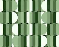 Large Green Retro Geometric Shapes papiers peint