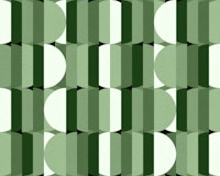 Large Green Retro Geometric Shapes papel pintado